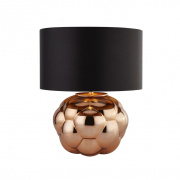 Disco Table Lamp - Ceramic Mosaic & Suede Shade
